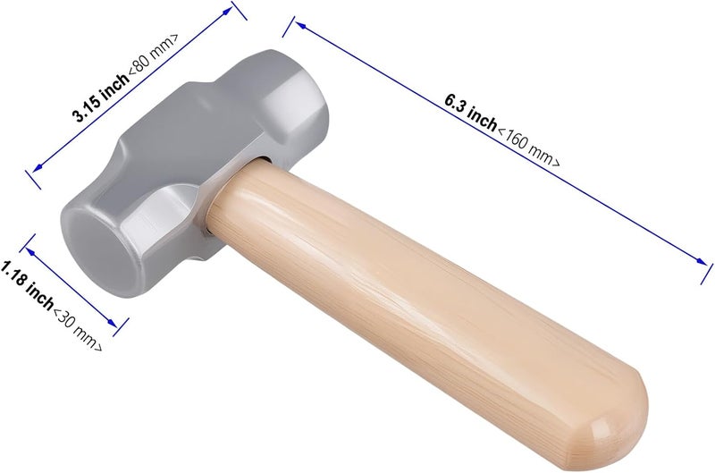 KOHAND 4 Pack Mini Sledge Hammer, Sledge Hammer with Wood Handle, 1 LB Crack Hammer for Metal Working and House Repairs - Image 2